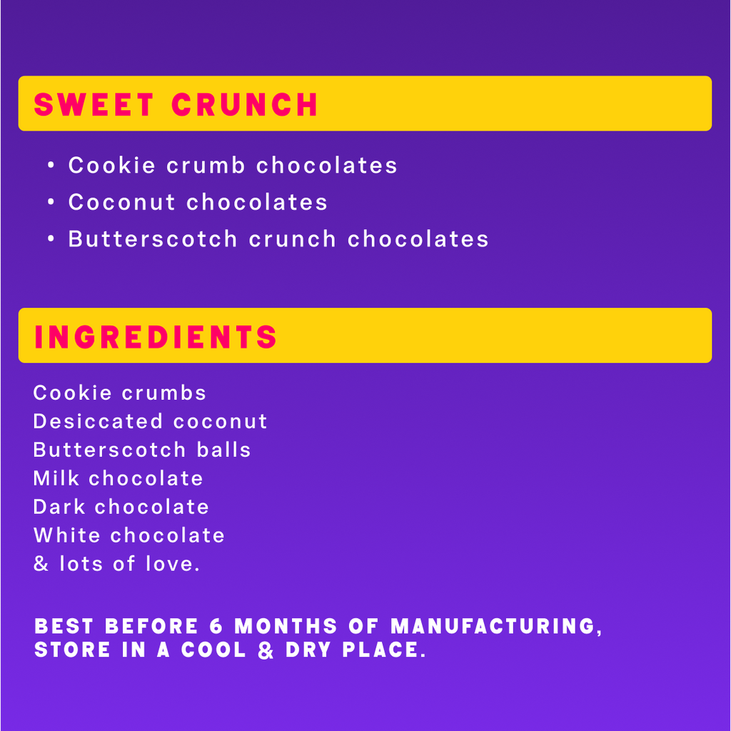 Handmade chocolates- Sweet crunch