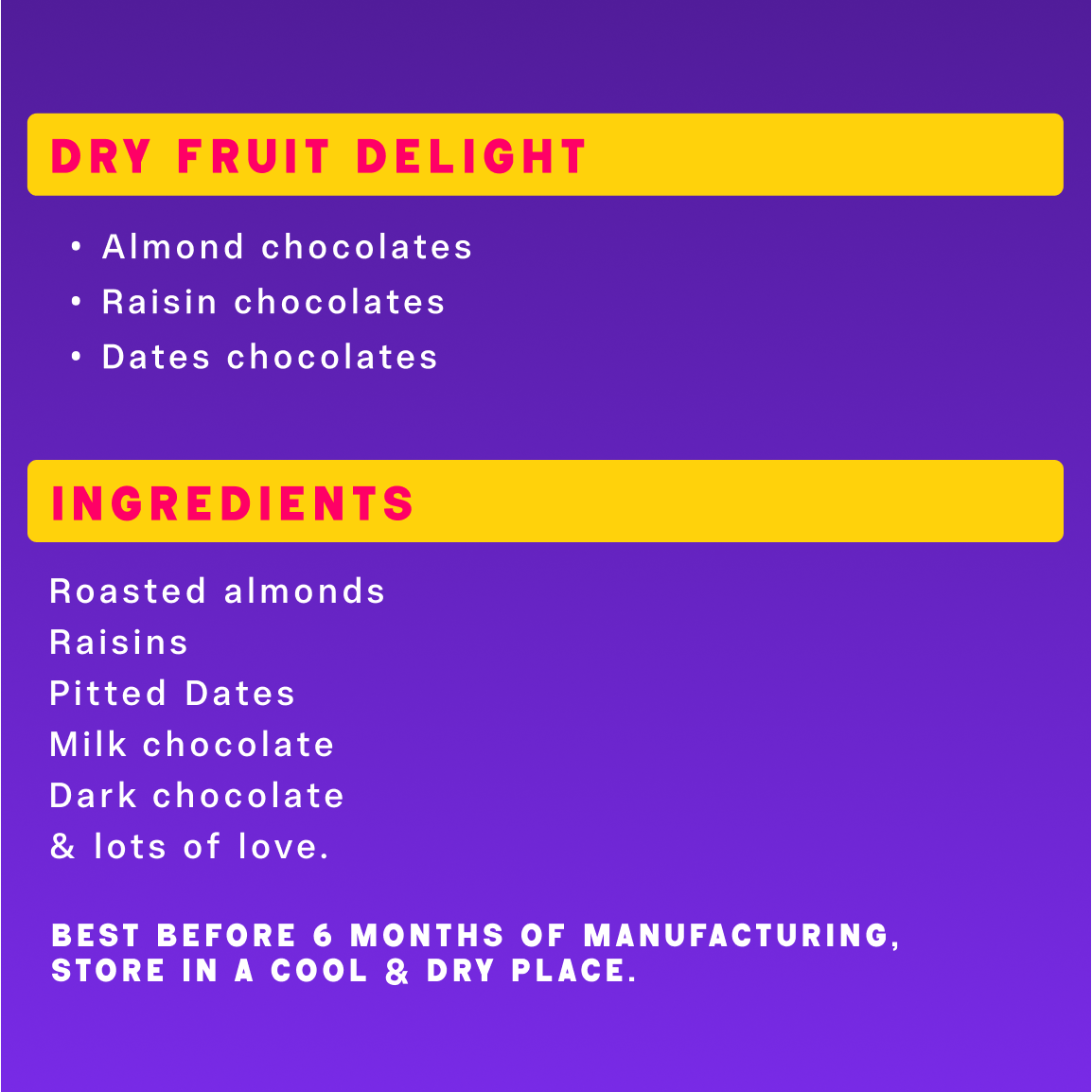 Handmade chocolates- Dry fruit delight