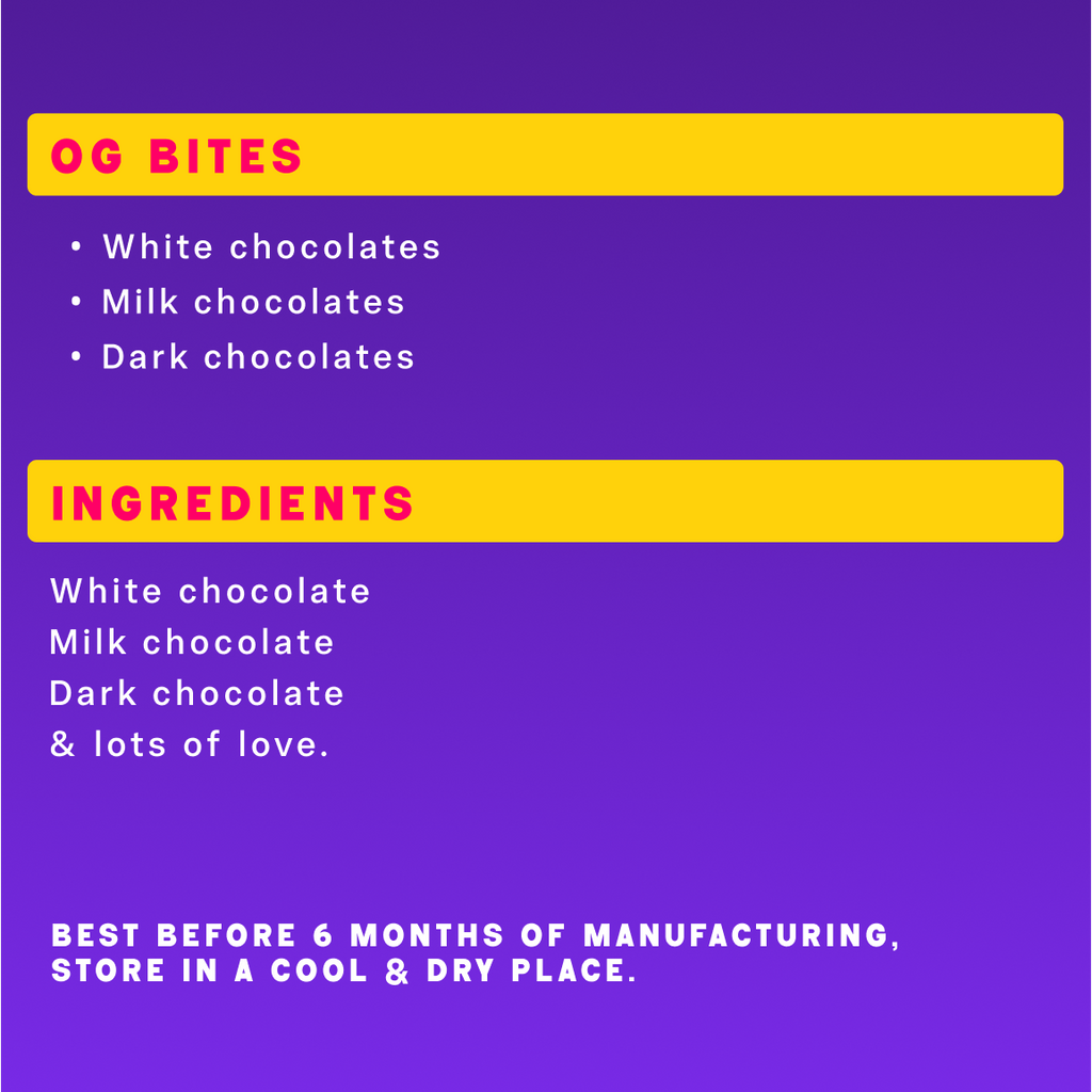 Handmade chocolates- OG bites